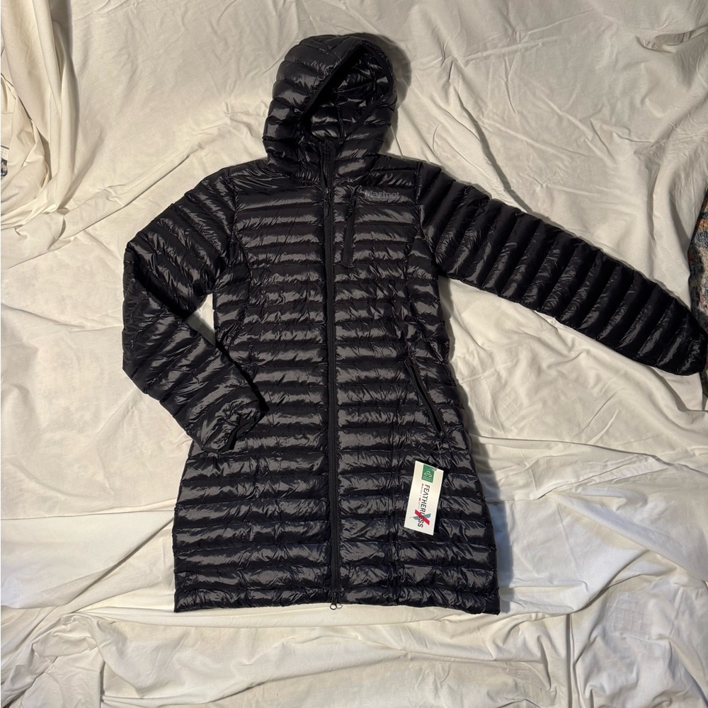Marmot knee length puffer jacket